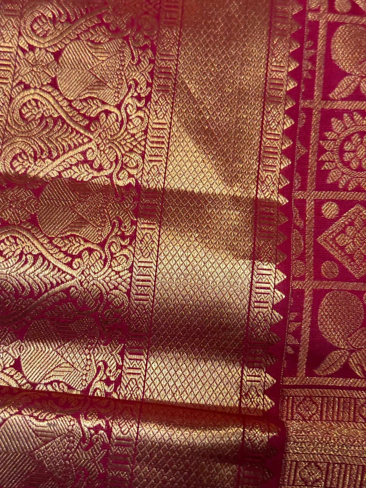 Maroon Kanjivaram Silk Saree with Intricate Zari Work and Stitched Blouse